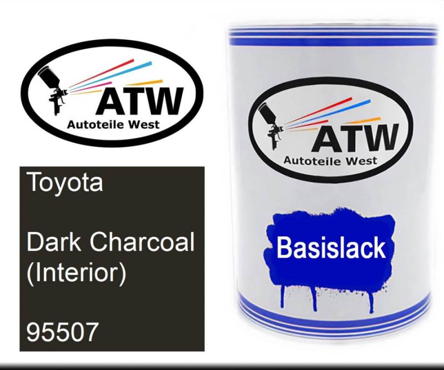 Toyota, Dark Charcoal (Interior), 95507: 500ml Lackdose, von ATW Autoteile West.